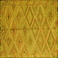 thumbnail image 1 of Ahgly Company Indoor Square Southwestern Yellow Country Area Rugs, 8' Square, 1 of 4