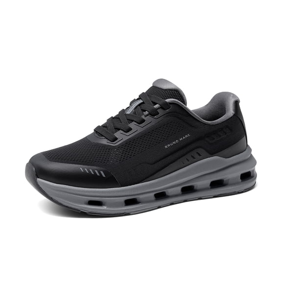 Bruno Marc Men's Cushionix Stride Comfort Mesh Sneakers Casual Lace-up Lightweight Hollow Shock-Absorbing Sole Commuter Walking Shoes