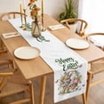 thumbnail image 3 of Table Runner 120 Inches Long for Kitchen Dining, Easter Rabbits Dresser Scarf Farmhouse, Dining Table Decorations for Wedding/Parties, Watercolor Flowers Eggs Cute Bunny Butterflies 13 x 120 In, 3 of 8