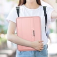 thumbnail image 4 of 13-13.5 Inch Laptop Protective Cover with Stand Function Soft PU Leather (pink Rose Gold),Pink Rose Gold,F80470, 4 of 6