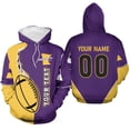 thumbnail image 2 of Sudadera con capucha de fútbol americano personalizada con nombre y número para hombre, jersey con estampado 3D, novedad en sudaderas con capucha para mujer, sudadera de moda Harajuku y2k, 2 of 5