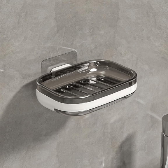 Wall Mounted Soap Dish Cozival Wall Mounted Soap Dish, Single Layer Bathroom Soap Holder with Adhesive, No-Drill Installation for Shower and Kitchen, Home Organization Accessory, Adhesive Soap Holder