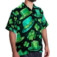 thumbnail image 2 of Saint Patrick's Day Men's Casual Button Down Short Sleeve Printed Summer Beach Shirts, 2 of 6