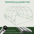 thumbnail image 3 of Outdoor Lighting Outsunny 20' x 10' x 7' Outdoor Walk-in Greenhouse, Tunnel Green House with Roll-up Windows, Zippered Door, PE Cover, Heavy Duty Steel Frame, Green,Outdoor Wall Lights, 3 of 5
