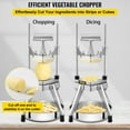 thumbnail image 3 of VEVOR Commercial Vegetable Fruit Chopper, Stainless Steel French Fry Cut with 4 Blades 1/4" 3/8" 1/2", Vegetable Chopper Dicer with Stainless Bowl, Heavy Duty Cutter for Potato Tomato Onion Mushroom, 3 of 9