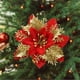 thumbnail image 4 of 15 Piezas de Flores Artificiales de Decoración Navideña de Poinsettia de Navidad, Adornos Decorativos para Árbol de Navidad para Corona de Navidad, Corona de Navidad (Rojo) oso de fresa Electrónica, 4 of 5