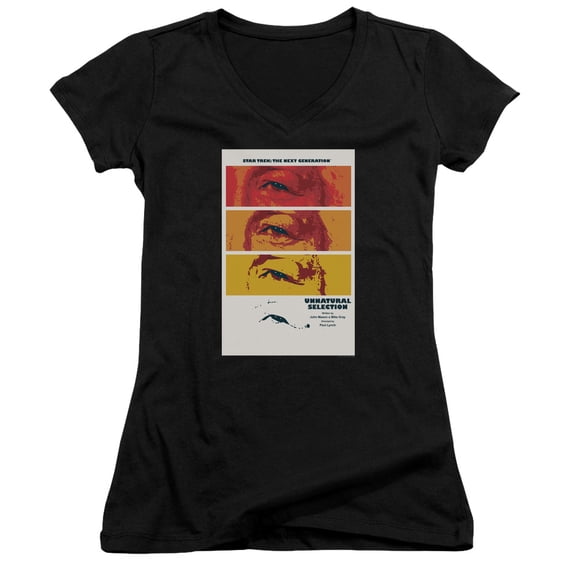 Star Trek Tng Season 2 Episode 7 Junior Women's V-Neck T-Shirt Black