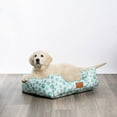 thumbnail image 3 of Jessica Simpson Medium Quilted Canvas Cuddler Dog Bed, Pooch Stripes, Aqua, 3 of 4