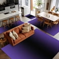 thumbnail image 5 of 2.7x5 Area Rugs, Purple Black Ombre Non-Skid Rubber Backing Large Rectangle Rugs - Living Room Bedroom Home Office, Gradient Contemporary Abstract Art Indoor Floor Mat Carpets Washable Rug, 5 of 9