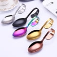 thumbnail image 3 of Stainless Steel Spoon Curved Handle Tableware Spoon for Hotel Buffet Kitchen (Silver), 3 of 4