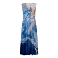 thumbnail image 4 of Robes d'Été pour Femmes, Jolies Robes Décontractées à Fleurs à Col en V Sans Manches, Robes Maxi, Robes Fluides pour Femmes, 4 of 6