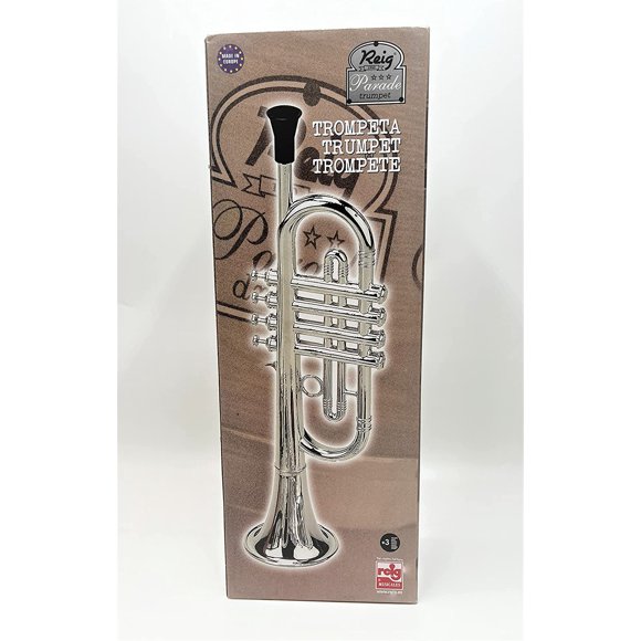Mon Premier Jouet Trompette pour Enfants Finition Argentée avec 4 Touches Est un Excellent Instrument d'Apprentissage et Outil Pédagogique pour Enfants de 3 Ans et Plus Sans BPA
