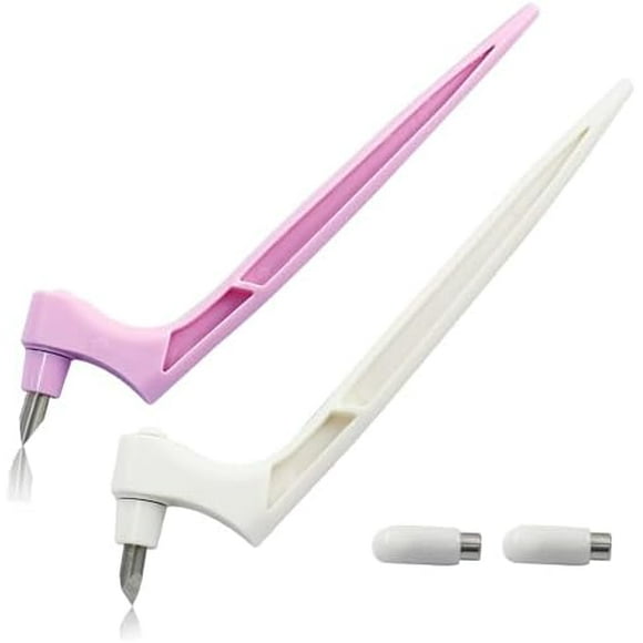 2 Pcs Craft Cutting Tools, 360-degree Rotating Blade Craft Knife Stainless Steel Knives Precision Knife Cutter Art Cutting Tool for DIY Craft, Hobby, Scrapbooking, Stencil
