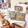 thumbnail image 5 of Fall Pillow Covers 18x18 Inch Set of 4 Fall Football Pumpkin Maple Leaf Throw Pillowcase Holiday Home Decor Sofa Bedroom Cushion Case Outdoor Indoor Decorations, 5 of 6