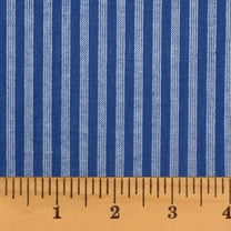 JCS 100% Cotton Cottage Blue Stripe Homespun Fabric - Sold by the Yard