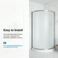 thumbnail image 4 of Ove Decors Breeze 36 in x 36 in x 77 in H Curved Corner Shower with Frosted Glass & Shower Base and Satin Nickel Hardware, 4 of 15
