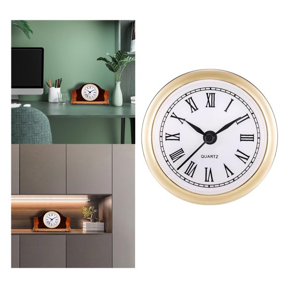 Reloj de Pared Fernando Inserto de reloj de cuarzo Dorado 2,4 Pulgadas con Números