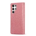 thumbnail image 5 of SaniMore Magnetic Closure Flip Wallet Case for Samsung Galaxy S23 Ultra, [RFID Blocking] Card Holder PU Leather Glitter Diamond Heart Cover with Kickstand Shockproof Protective Shell, Pink, 5 of 9