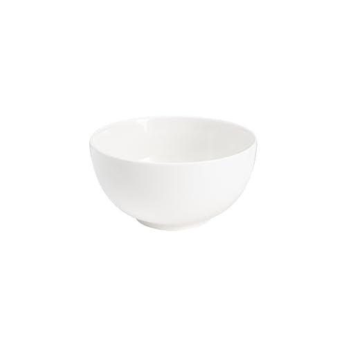 Vikko Soup Bowl, Set of 6 Large White Bowls, 24 Ounce Bowls, White Porcelain Salad Bowl, Microwave and Dishwasher Safe
