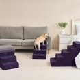 thumbnail image 4 of Dog Stairs for High Bed 22.5”H, 5-Step Dog Steps for Bed, Pet Steps for Small Dogs and Cats, Non-Slip Balanced Pet Ramp Indoor,Purple, 4 of 14