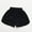 Black, variant on Ovbmpzd Cotton Shorts for Girls Yoga Green Sports Elastic Waist Solid Shorts Girls' Leggings 4-5Years