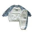 thumbnail image 4 of Esaierr Newborn Kids Boys Girls Fall Winter Outfit 2PCS Toddler Color Blocking Sweatshirt Tops + Casual Sweatpants Set for 9 Months-6 Years, 4 of 7