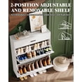 thumbnail image 2 of Yiwa Space-Saving Shoe Rack, Modern MDF Freestanding Cabinet with 2 Doors and 3 Drawers for Entryway Storage, 2 of 8