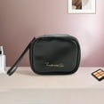 thumbnail image 5 of Unique Bargains 1 Pc Portable Square Shaped Makeup Bag for Travel Black PU, 5 of 6