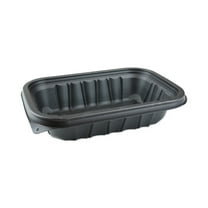 Pactiv Evergreen EarthChoice Entree2Go Takeout Container, 24 oz, 8.66 x 5.75 x 1.97, Black, 300/Carton -PCTYCNB9X624000