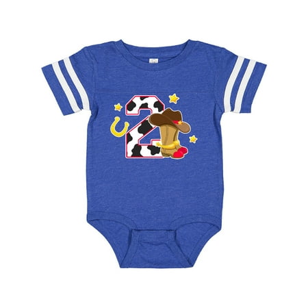

Inktastic Cowboy Birthday Two Years Old with Cowboy Boots Gift Baby Boy Bodysuit