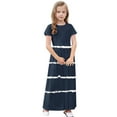 thumbnail image 5 of JoyHoop Girls Maxi Dress Short Sleeve Casual Holiday Dress with Pockets for 4-14 Years, 5 of 9