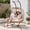 Golden/Beige, variant on Double Swing Egg Chair with Stand, Extra Large 2 Person Indoor Outdoor Wicker Loveseat, Oversized Patio Hanging Basket Chair with Cushions, Cozy Sturdy Porch Swing for Backyard Balcony, Beige