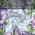 thumbnail image 6 of Cloth Napkins Set of 8 - 20x20 Inches, Purple Flowers Washable Reusable Table Napkins, Spring Floral Leaves Plants Blue Plaid Soft & Absortbent Dining Napkin for Party Wedding Hotel Restaurant, 6 of 8