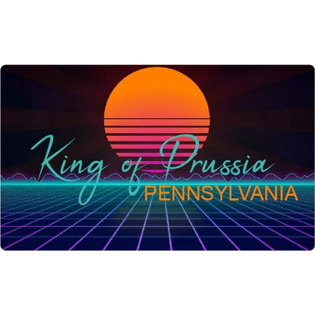 

King of Prussia Pennsylvania 4 X 2.25-Inch Fridge Magnet Retro Neon Design