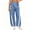 Blue, variant on Women's Baggy Wide Leg Pants Casual Drawstring Elastic Waisted Contrast Color Workout Y2K Track Pants
