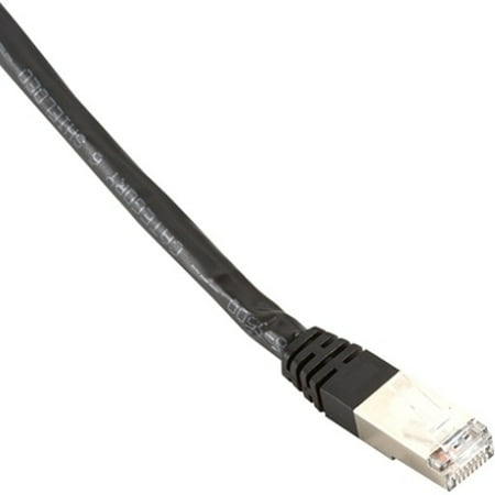 Black Box Cat6 400-MHz, Shielded, Solid Backbone Cable (FTP), Plenum, Black, 5-ft. (1.5-m)