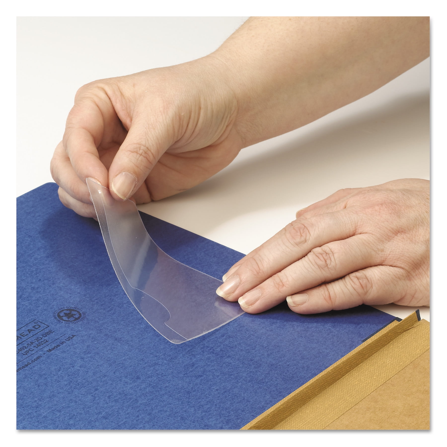 Smead Self-Adhesive Poly Pockets, Business Card Size (4-1/16"W x 3"H), Clear, 100 per Box (68123)