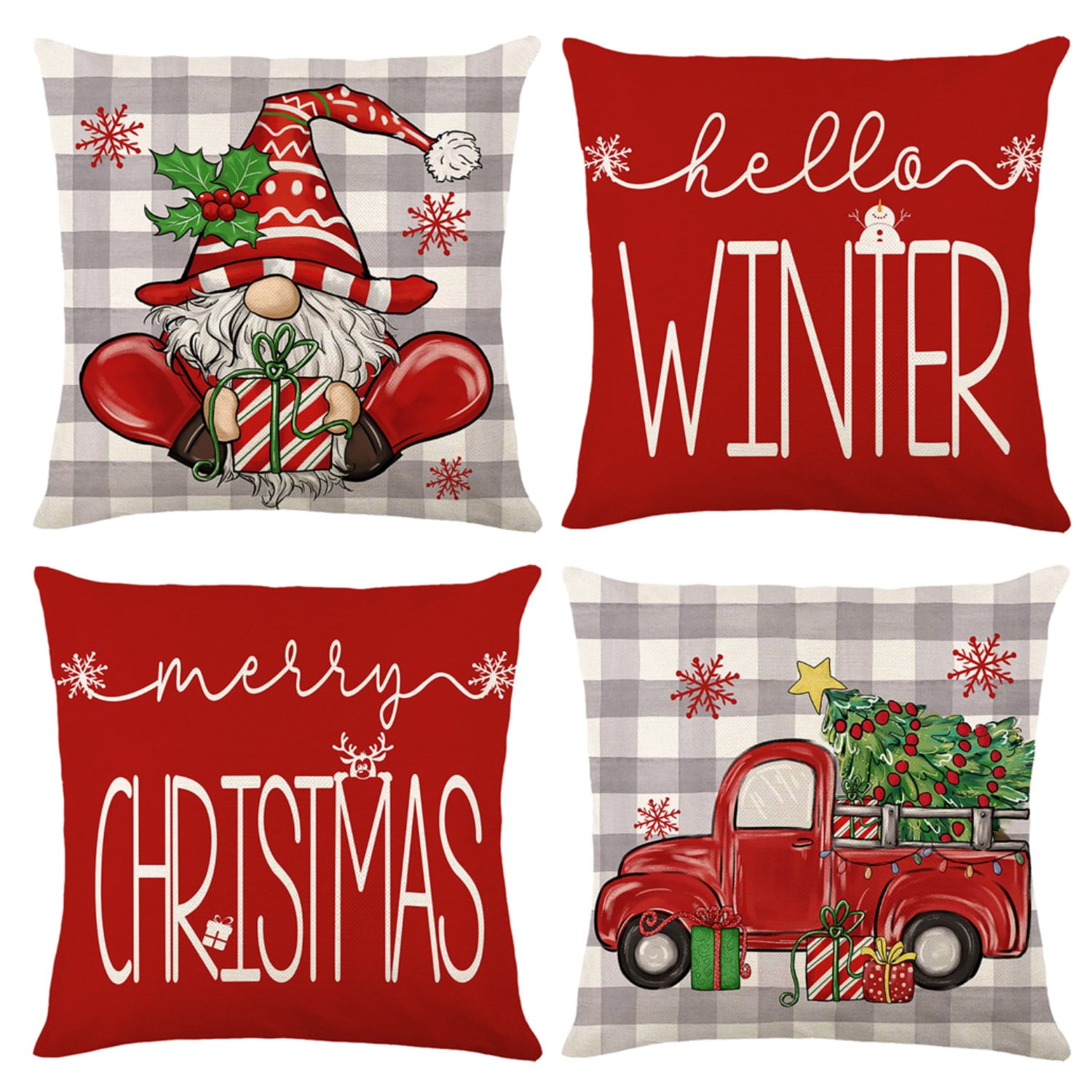 BN-LINK Christmas Pillow Covers Set of 4 photo 1