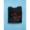 thumbnail image 3 of Flowers In Embroidery Style Sweatshirt Women -SPIdeals Designs, Female XX-Large, 3 of 4
