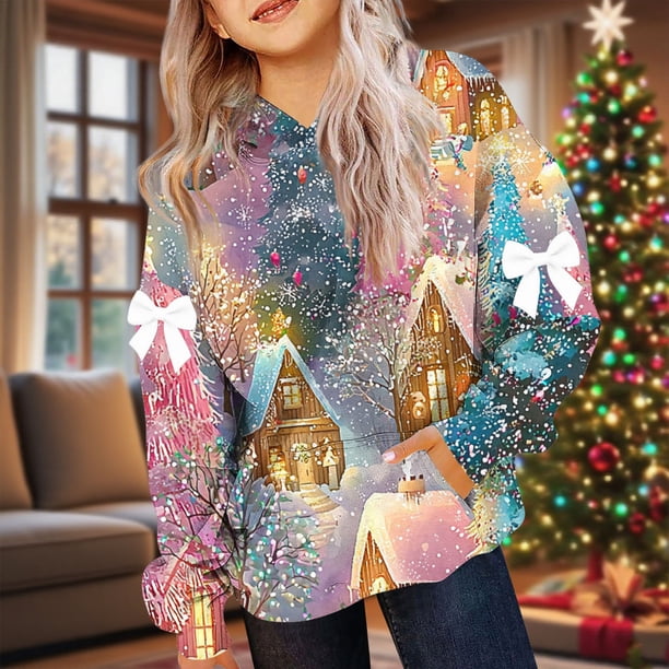 Sudadera con capucha para niños, moderna, informal, holgada, con estampado de manga larga, gorro con bolsillo de cuerda, sudadera de poliéster para niños.