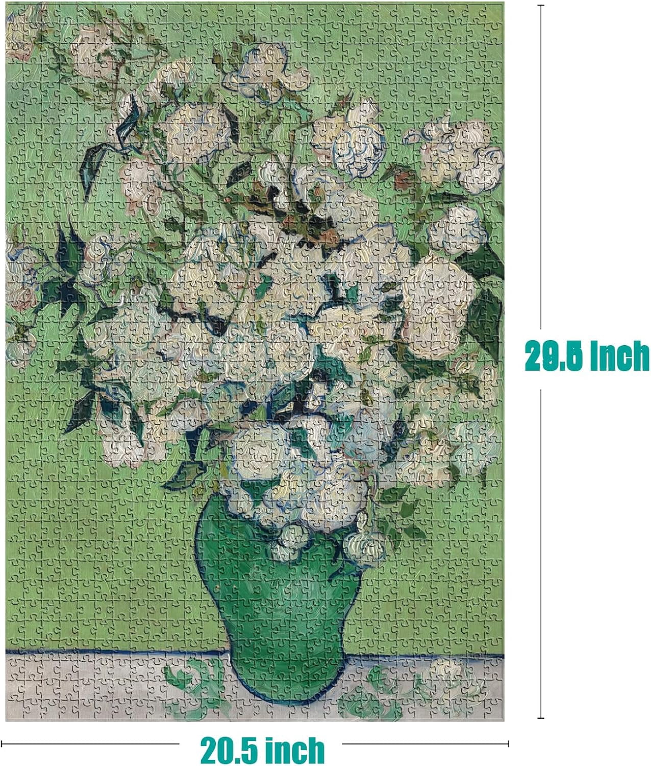 Antelope - 1000 Piece Puzzle for Adults, Roses, by Vincent Van Gogh, 1890 - Officially Licensed, Jigsaw Puzzles 1000 Pieces, High Resolution, Matte Finish, No Dust