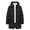 Black, variant on Heavyweight Insulated Big And Tall Hooded Coat Long Length Winter Warmth Jacket With Secure Pockets For Cold Weather