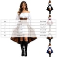 thumbnail image 3 of JFOPQVSM Women Midi Red Traditional Dress Women Dirndl Dress with Dirndl Apron for Oktoberfest, 3 of 9