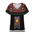 thumbnail image 6 of Youyipin Womens Tops Chiffon Blouses Dressy Casual Tops Summer Tunics V Neck Business Short Sleeve Shirts for Women, 6 of 7