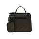 thumbnail image 1 of Bolsa tote Steve Madden color café oscuro piel 100%, con asa desmontable y monedero pequeño incluido, 2 compartimentos internos, 1 of 5