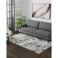 thumbnail image 5 of Unique Loom Blossom Collection Area Rug - Ocho (4' x 6' Rectangle Charcoal/Ivory), 5 of 12