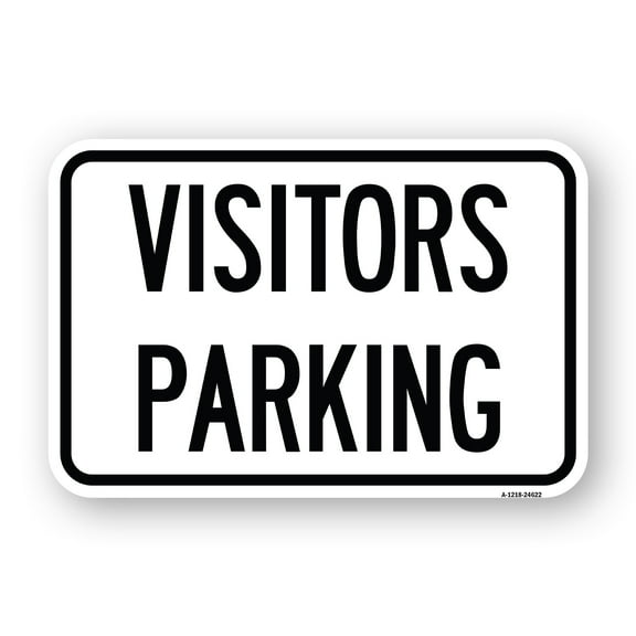 SignMission A-1824-24622 18 x 24 in. Aluminum Sign - Parking Lot Sign Visitors Parking
