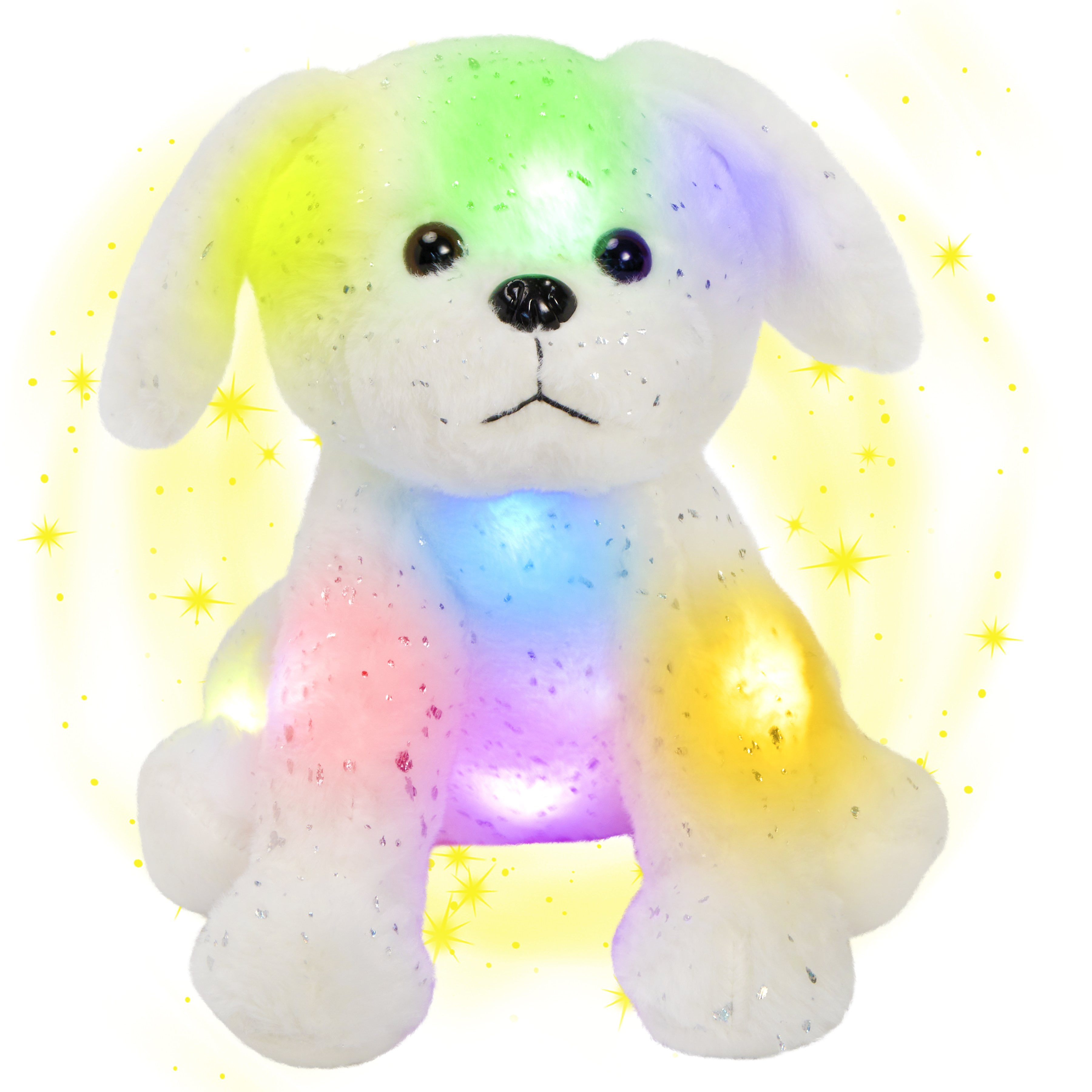 SpecialYou Light up Stuffed Dog Plush Puppy Toy LED Preschool Stuffed