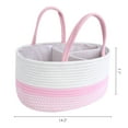 thumbnail image 2 of REGALWOVEN 1 Pcs Woven Storage Basket, Shelf Closet Storage Bin for Blankets and Clothes Pink 14.2x9.1x7.1', 2 of 6
