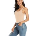 thumbnail image 3 of Sociala Women's Shelf Bra Tank Top Adjustable Wide Strap Cotton Camisole Casual Wear, 3 of 6